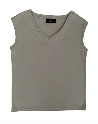 Withblack - WBLComo V-Neck Top - Grey Sand